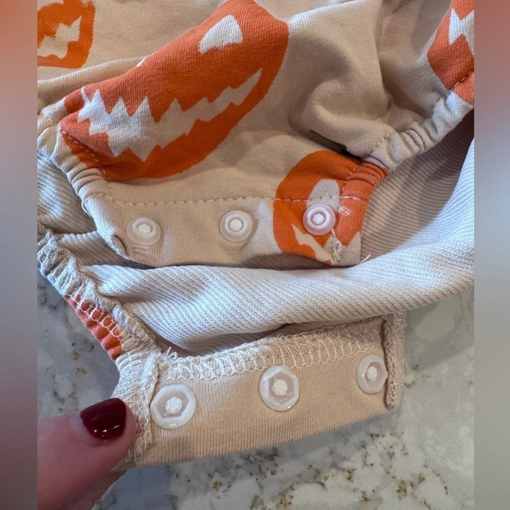 18-24M Pumpkin Print Baby Onesie